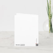 エレガントアールデコ枠の縦写真 サンキューカード (裏面)