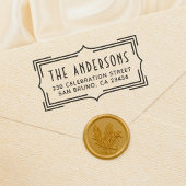 エレガントアールデコ枠 |カスタム差出人住所 セルフインキングスタンプ