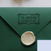 エレガントアールデコ枠 |カスタム差出人住所 ラバースタンプ