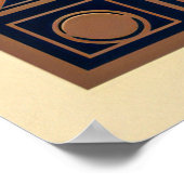 エレガントアールデコ海辺の街並 ポスター (角)