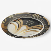 エレガントアールデコ紙プレート- パーソナライズされた ペーパープレート (アングル)