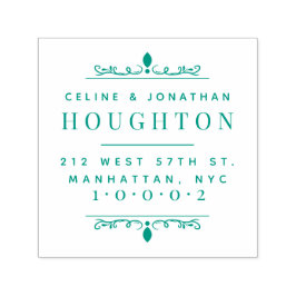 エレガントアールデコ結婚した対差出人住所 セルフインキングスタンプ