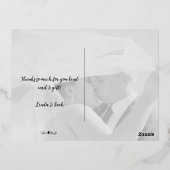 エレガントアールデコ結婚の写真感謝していポストカード 箔シーズンポストカード (裏面)