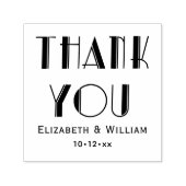 エレガントアールデコ結婚タイポグラフィありがとうご#1 セルフインキングスタンプ (デザイン)
