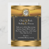 エレガントアールデコ結婚式招待状 招待状 (裏面)