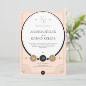 エレガントアールデコ結婚式招待状 招待状 (スタンド正面)