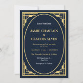 エレガントアールデコ結婚式招待状 招待状 (正面)