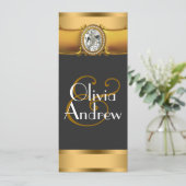 エレガントアールデコ結婚式招待状 招待状 (スタンド正面)