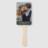 エレガントアールデコ金ゴールドグ結婚リーン ハンドファン (正面)