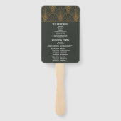 エレガントアールデコ金ゴールドグ結婚リーン ハンドファン (裏面)