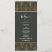 エレガントアールデコ金ゴールドグ結婚リーン メニュー (裏面)