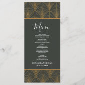 エレガントアールデコ金ゴールドグ結婚リーン メニュー (正面)