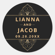 エレガントアールデコ黒金ゴールド