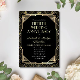 エレガントアールデコ50結婚周年 招待状