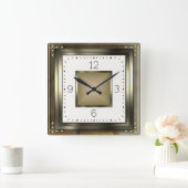 エレガントアールデコ スクエア壁時計 (ホーム)