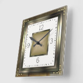 エレガントアールデコ スクエア壁時計 (傾斜)