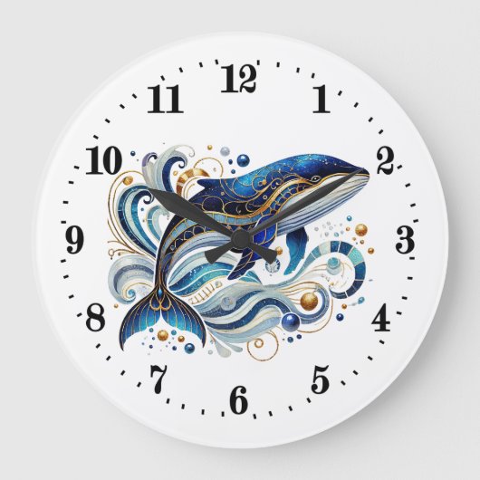 エレガントアールデコ・ペンギン ラージ壁時計 (正面)