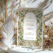 エレガントアールヌーボーウェディングSave the Date Card 招待状