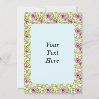 エレガントアールヌーボーウォーター色フローラ招待状 招待状