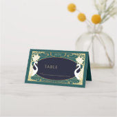 エレガントアールヌーボース結婚ワン プレイスカード (正面)