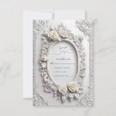 エレガントアールヌーボーバラフレ結婚ーム 出欠カード (正面)