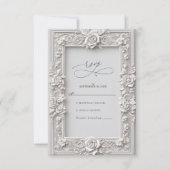 エレガントアールヌーボーバラフレ結婚ーム 出欠カード (正面)