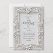 エレガントアールヌーボーバラフレ結婚ーム 招待状 (正面)