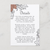 エレガントアールヌーボーフォーマルフローラ結婚詳細 エンクロージャーカード (正面)
