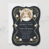 エレガントアールヌーボーフル結婚式招待状 招待状 (正面)