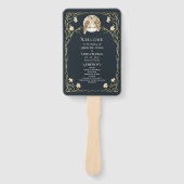 エレガントアールヌーボーフル結婚式 プログラム ハンドファン (正面)