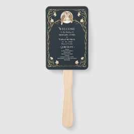 エレガントアールヌーボーフル結婚式 プログラム ハンドファン