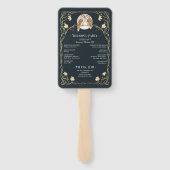 エレガントアールヌーボーフル結婚式 プログラム ハンドファン (裏面)