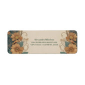 エレガントアールヌーボーフローラブライダルシャワー ラベル (正面)