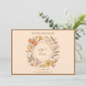 エレガントアールヌーボーフローラ婚約発表 案内状 (スタンド正面)