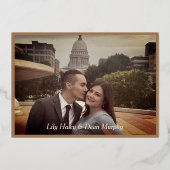 エレガントアールヌーボーフローラ結婚式招待状 箔招待状 (裏面)