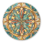 エレガントアールヌーボー模様 セラミックノブ (正面)