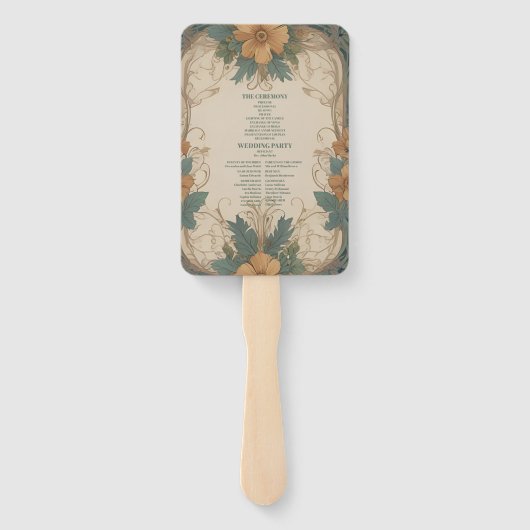 エレガントアールヌーボー結婚フローラ ハンドファン (裏面)