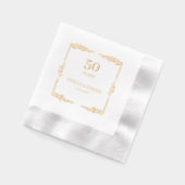 エレガントアールヌーボー結婚周年記念 箔ナプキン (左)