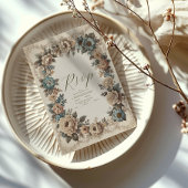 エレガントアールヌーボー結婚式招待状 出欠カード