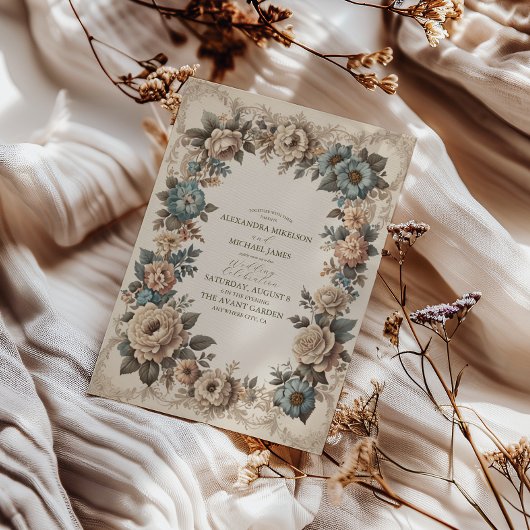 エレガントアールヌーボー結婚式招待状 招待状