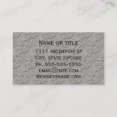 エレガントアールヌーボー銀黒メダリオン 名刺 (裏面)