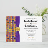 エレガントア数々のフリカのケント結婚布K45 招待状 (スタンド正面)