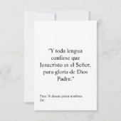 エレガントイエスエルセニョールブラック&ホワイトモダン サンキューカード (裏面)