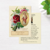 エレガントイエススペインのバラ宗教的祈りの言葉カード (デスク)