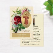 エレガントイエススペインのバラ宗教的祈りの言葉カード (デスク)