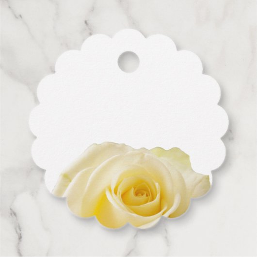 エレガントイエローローズフローラ結婚ズ・サンキュー フェイバータグ (裏面)