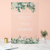 エレガントイスラム結婚教徒の入り口澄ん アクリルサイン (ウェディング)