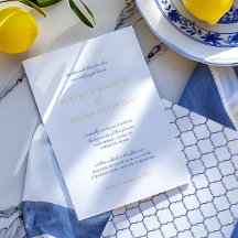 エレガントイタリアンタイル青と金ゴールド結婚の