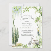 エレガントイタリアン婚約パーティ 招待状 (正面)