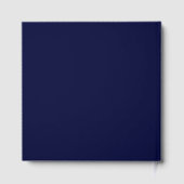 エレガントイチョウ離れダーク結婚ネイビー箔 ゲストブック (裏面)